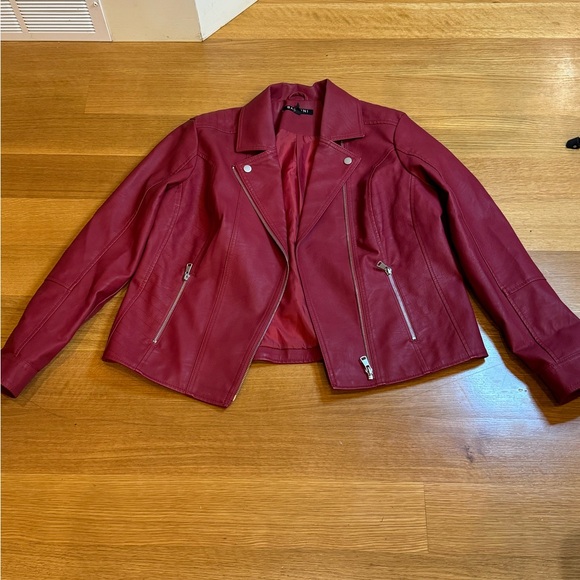 Baccini Jackets & Blazers - Baccini Women's Burgundy Jacket Size Large Whimsigoth, Biker, Grunge, Fairy